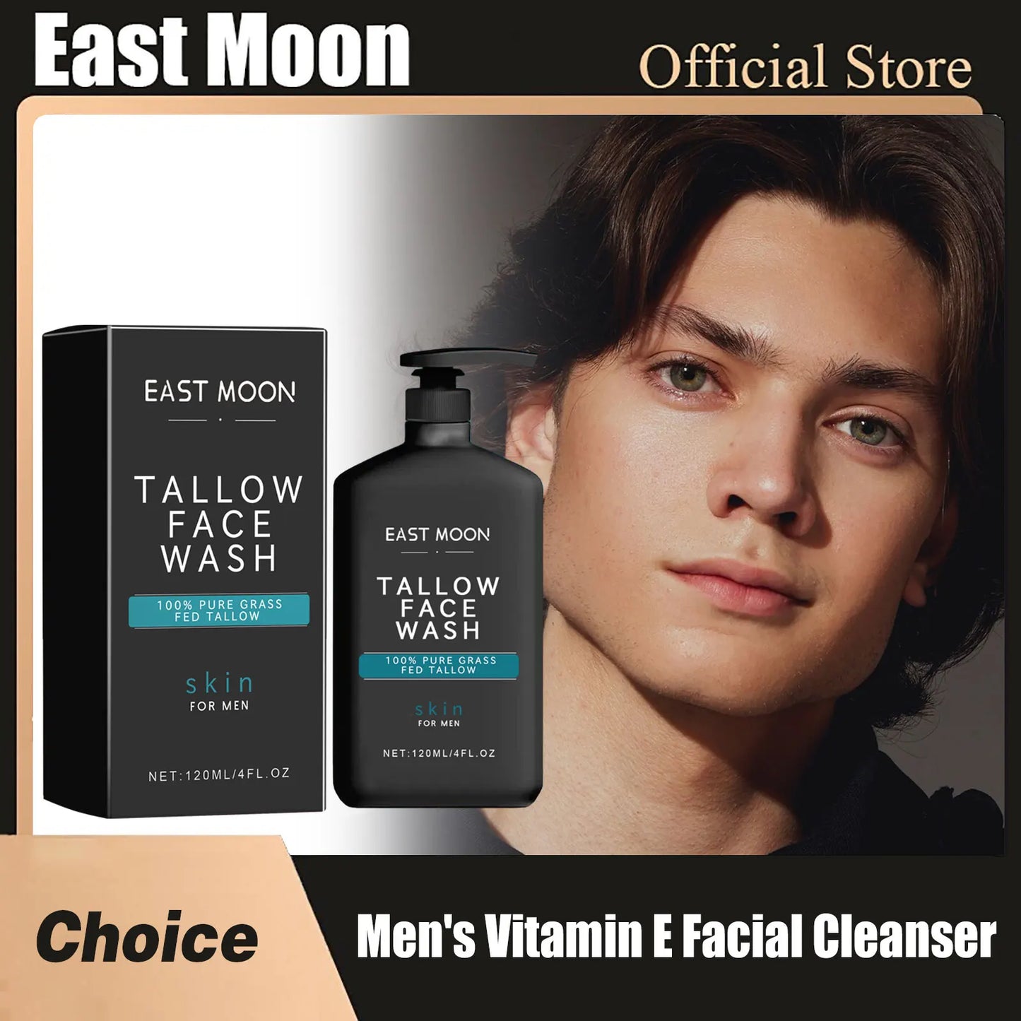 Men Vitamin E Facial Cleanser Deep Cleansing Keep Moisturize Reduce Blackhead Prevent Clog Pores Oil Control Face Care Cleansers