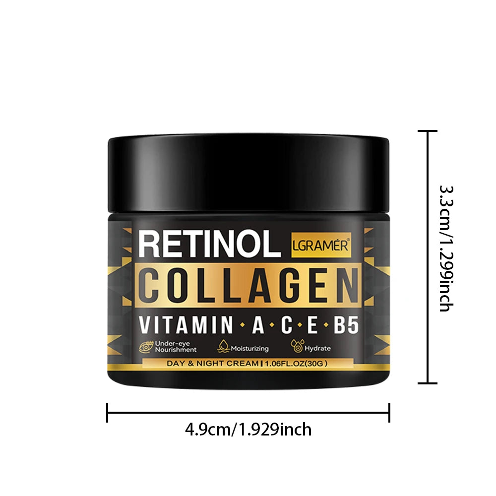 Retinol Collagen Men's Face Cream Skincare Moisturizing Brightening Hydrating Smooth Wrinkles Firming Facial Face Men Skin Care