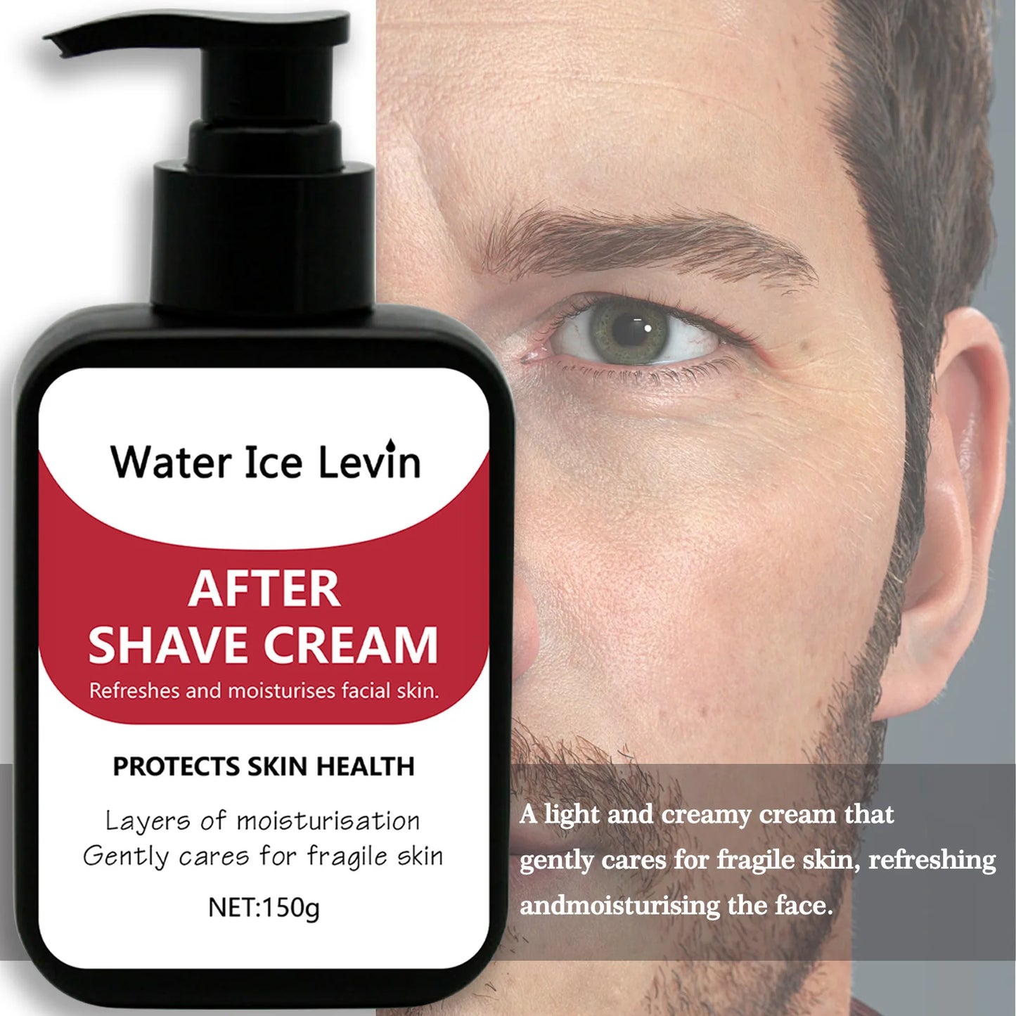 150g Men's Collagen After Shave Cream Firming Lighten Fine Lines Hydrating and Brightening Moisturizing Cream